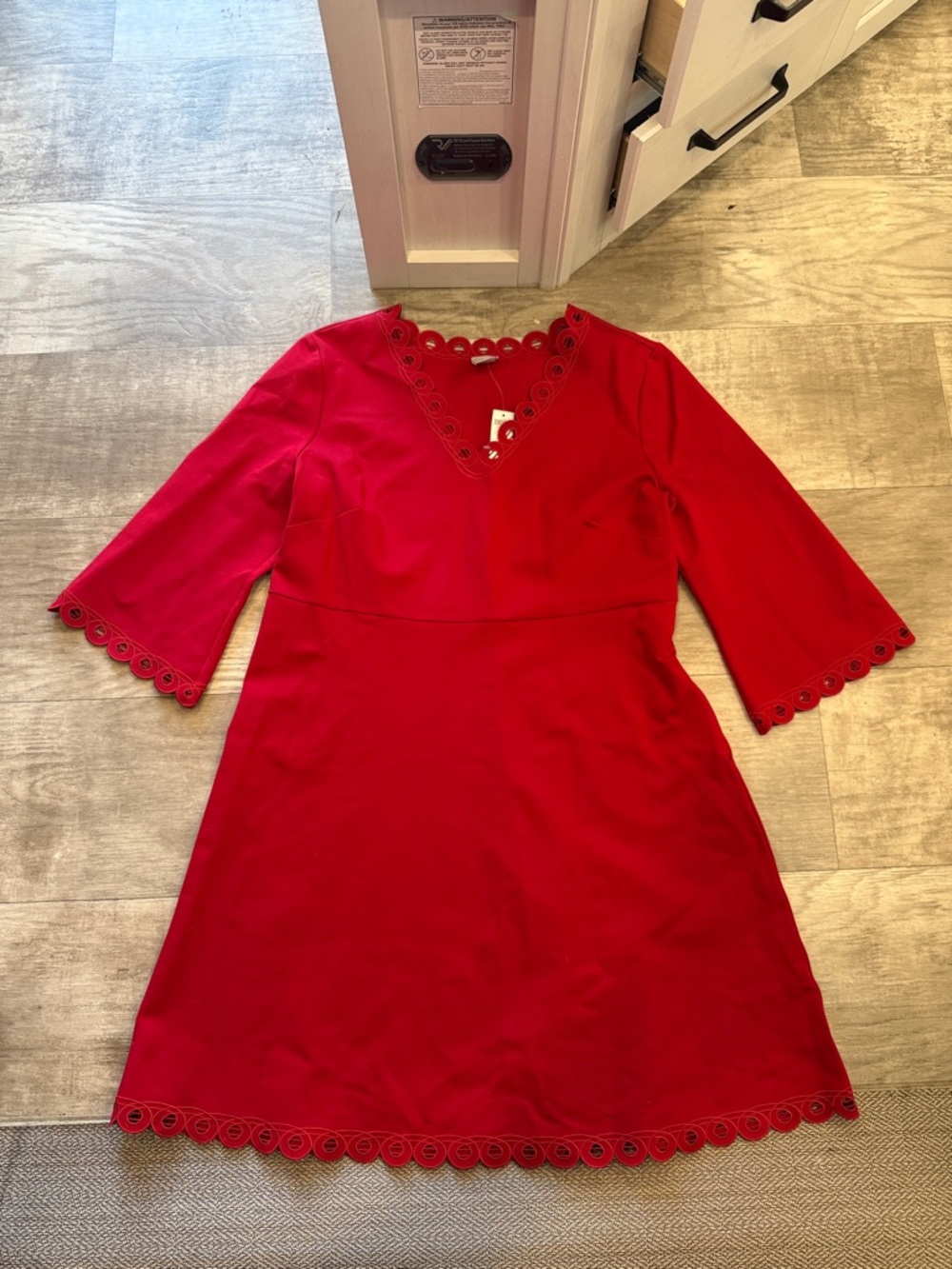 Chico's Red Long Sleeve Dress